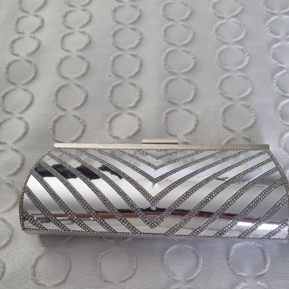 Elegant Silver Clutch Bag